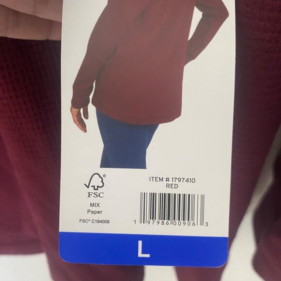 Lands End Turtle Neck Long Sleeve Top Womens L Cotton Blend Layering Relaxed Cas - Picture 4 of 9